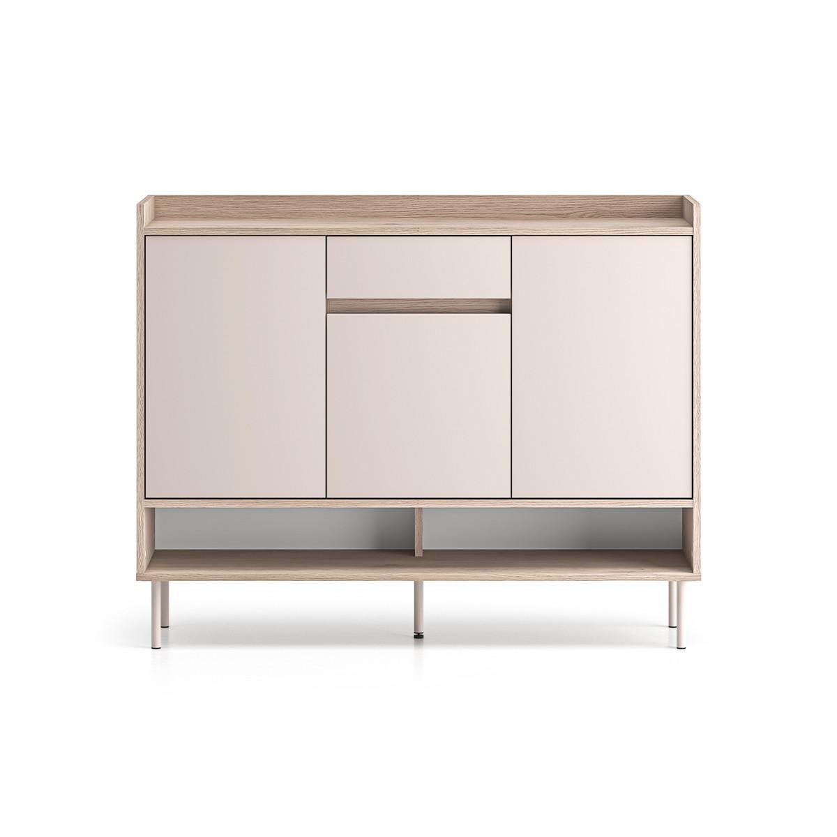 SCHUHMÖBEL Alos Kaschmir und Holz - Beige, Holzwerkstoff (120/95/34cm) - Petits-meubles