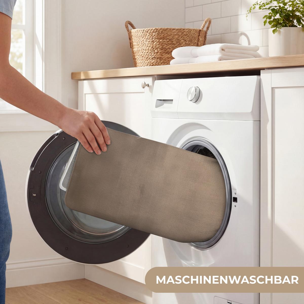 BADEMATTE Farbe - Braun - Japandi 120x60 cm - Mokka, Textil (120/60cm) - OnlyWow