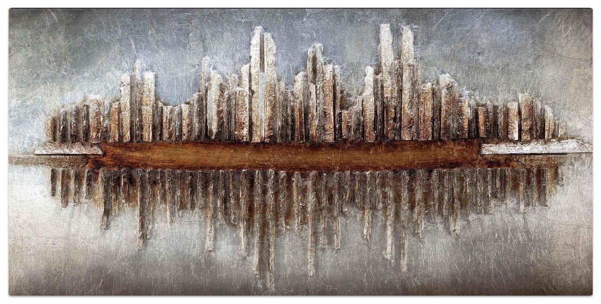 HOLZBILD Schwarz 120/60 cm - Schwarz/Braun, Holz (6.81/60cm) - KUNSTLOFT