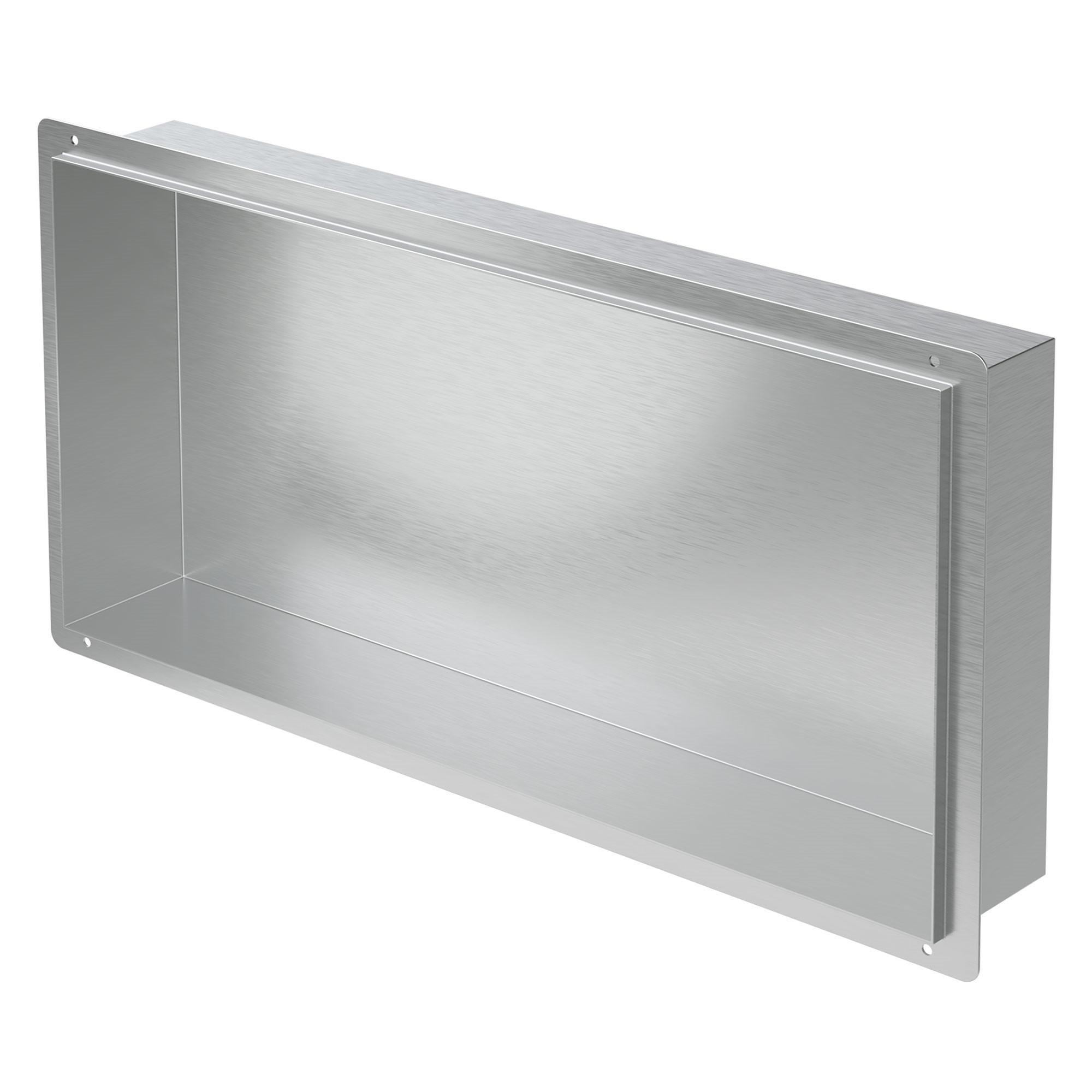 DUSCHNISCHE Silber 60/30 cm - Silberfarben, Metall (60/30/10cm) - LuxeBath