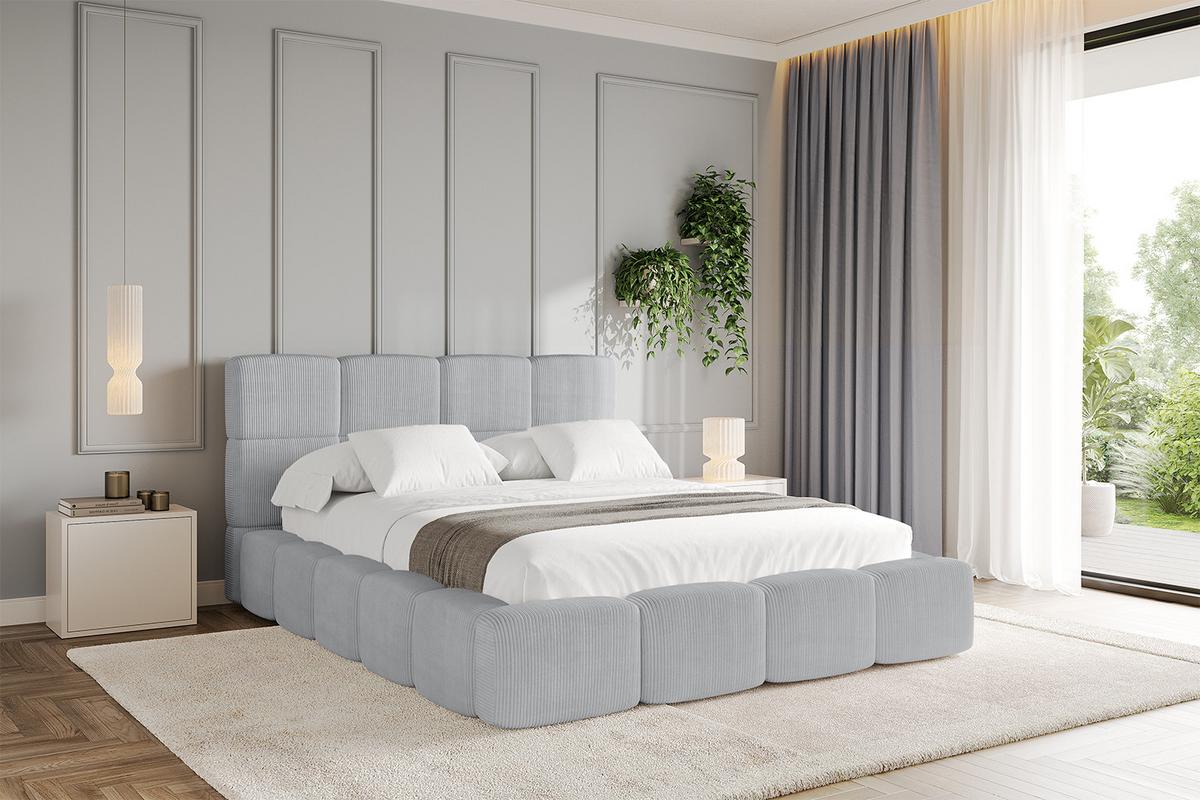 POLSTERBETT mit Bettkasten und Lattenrost, Bett mit Kopfteil, Boxbett ohne Matratze, Doppelbett mit Stauraum - NATA 120x200 Grau - Graphitfarben, Holzwerkstoff/Textil (120/200cm) - ALTDECOR