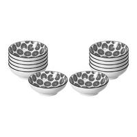 DIPSCHALEN Takeo Circles schwarz-weiß ø 8 cm 12er Set - Schwarz/Weiß, Keramik (8cm) - Ritzenhoff Breker