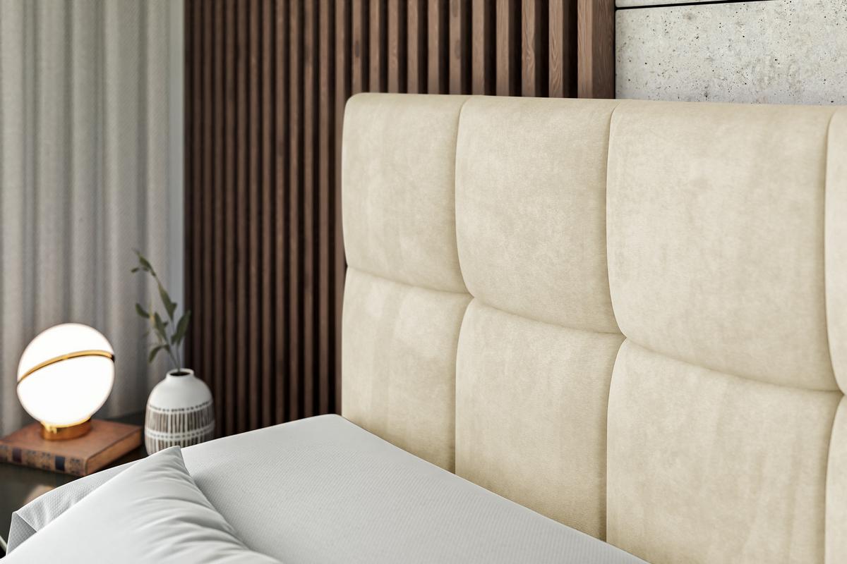 BOXSPRINGBETT RICAR KING - 140x200 - H3/H4 - Beige - Beige, Holzwerkstoff (140/200cm) - ALTDECOR