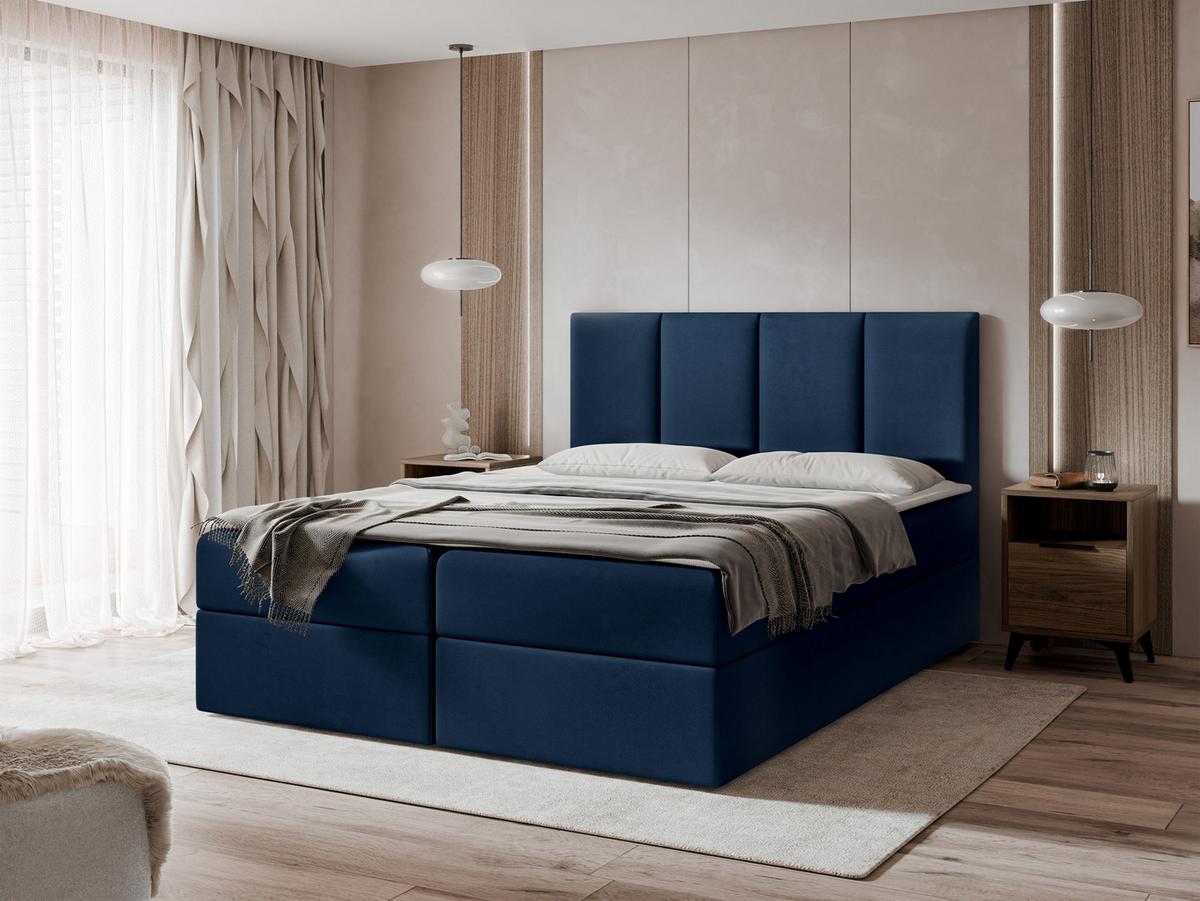 BOXBETT Rebos - H3 - Blau, Holz/Textil (160/200cm) - MIRJAN24
