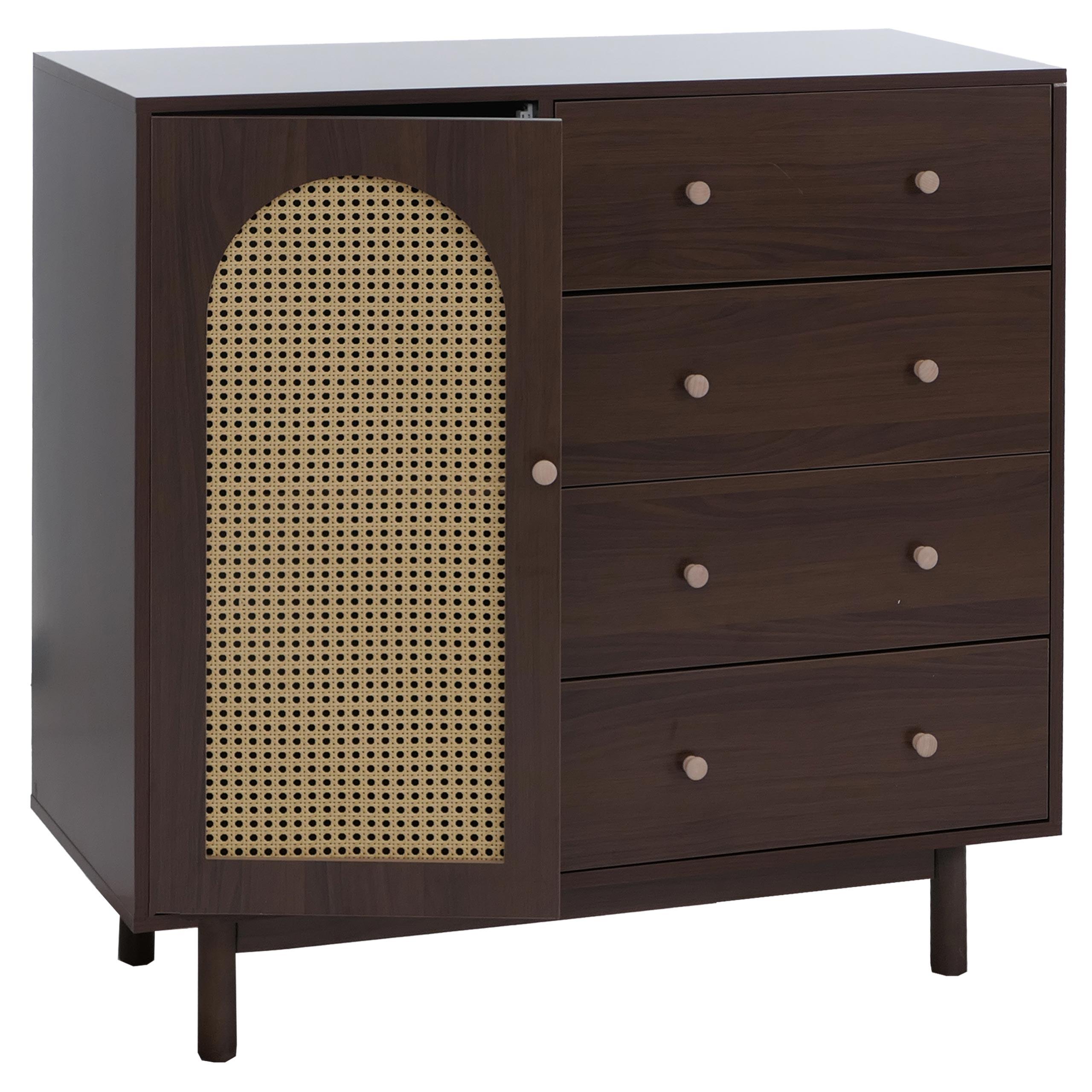 KOMMODE Walnuss - Walnussfarben, Holz (100/95/40cm) - MCW