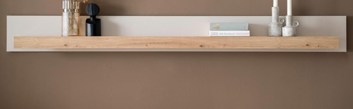 WANDBOARD Kaschmir, Artian Eiche, Wandregal 189 cm - Kaschmir/Eiche Artisan, Holzwerkstoff/Metall (189/20/18cm) - Furn.Design