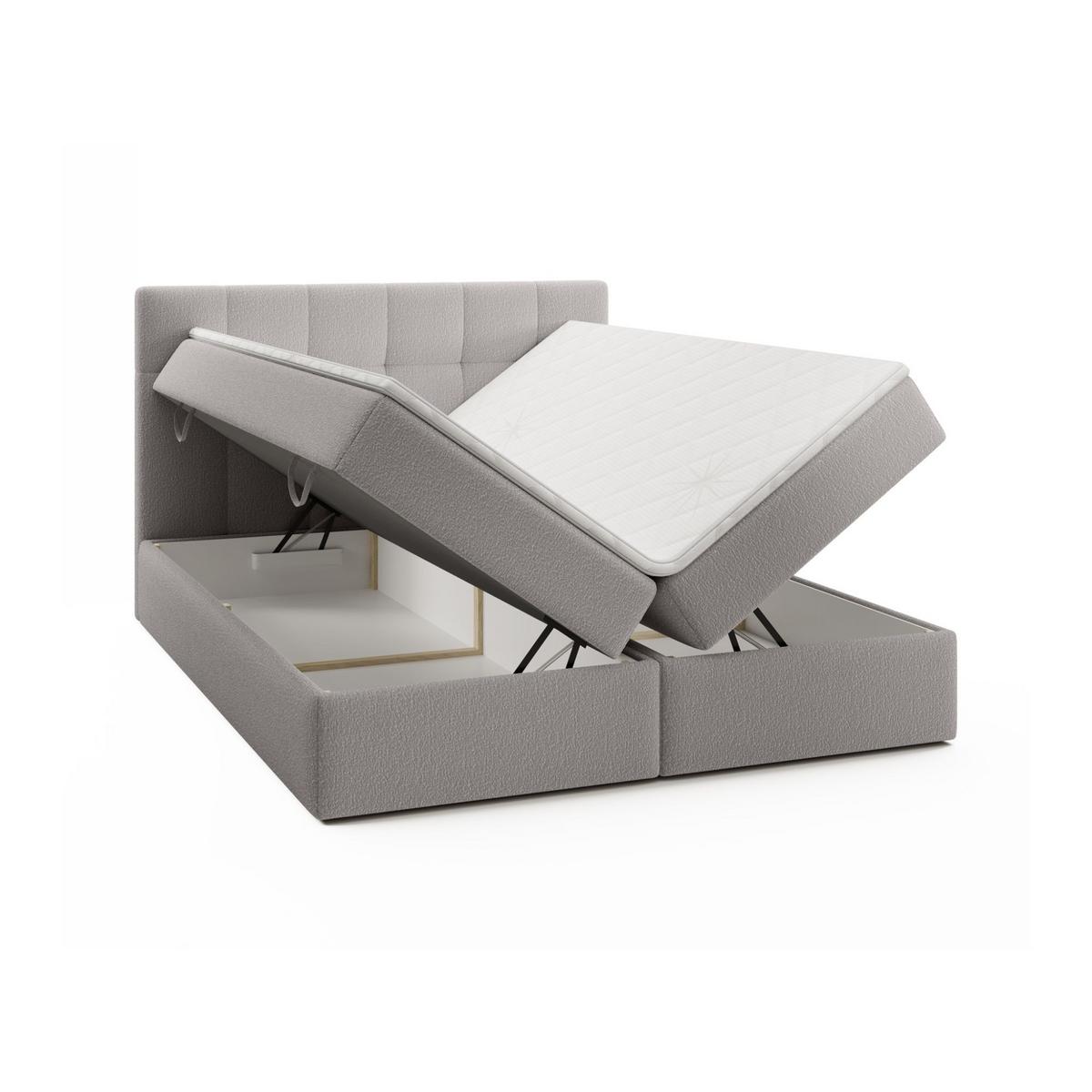 BOXBETT Arturo In Freya - Grau, Holzwerkstoff/Textil (180/200cm) - Fun Möbel