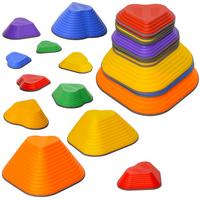 BALANCE-TRITTSTEINE, 11er-Set, stapelbar & leicht, rutschfest, für Innen/Außen - Multicolor, Kunststoff (39/20/42cm) - AIYAPLAY