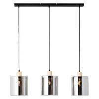 PENDELLEUCHTE Weald 99895/93 - Schwarz, Holz (20/90/120cm) - Brilliant