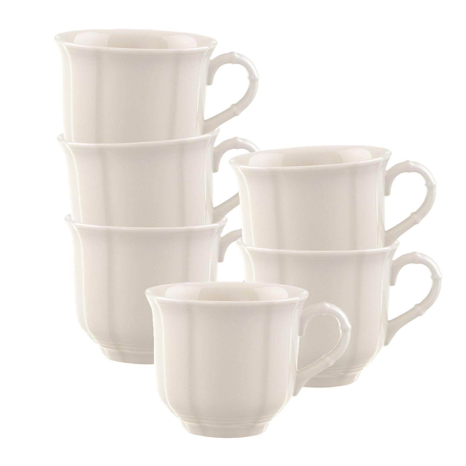 KAFFEETASSEN Manoir weiß 120 ml 6er Set - Weiß, Keramik (0.12L) - Villeroy & Boch