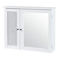SPIEGELSCHRANK Karlsøy - Weiß, Holzwerkstoff (60/50/15cm) - [en.casa]