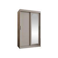 SCHWEBETÜRENSCHRANK Selfie 120 cm mit Schubladen - Kaschmir/Silberfarben, Holzwerkstoff/Kunststoff (120/200/62cm) - MIRJAN24