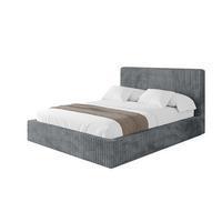 POLSTERBETT mit Bettkasten und Lattenrost, Boxbett ohne Matratze - ALOVA-V1 120x200 Dunkelgrau - Dunkelgrau, Holzwerkstoff/Textil (120/200cm) - ALTDECOR