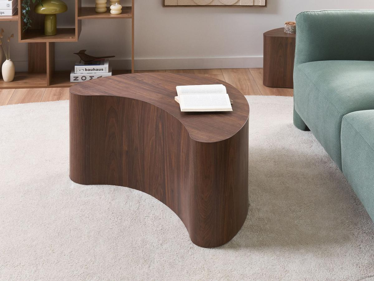 COUCHTISCH Dunkelbraun Bilpa - Dunkelbraun, Holzwerkstoff (89/44/40cm) - Beliani