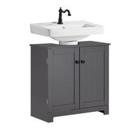 WASCHBECKENUNTERSCHRANK Grau - Grau, Holzwerkstoff (60/60/30cm) - SoBuy