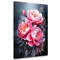 LEINWANDBILD Blumen 40x60cm - Rosa, Textil (40/60cm) - Feeby