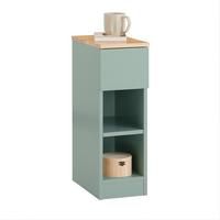NACHTTISCH mit Schublade, schmal Grün 20x61x35cm - Grün, Holzwerkstoff (20/61/35cm) - SoBuy