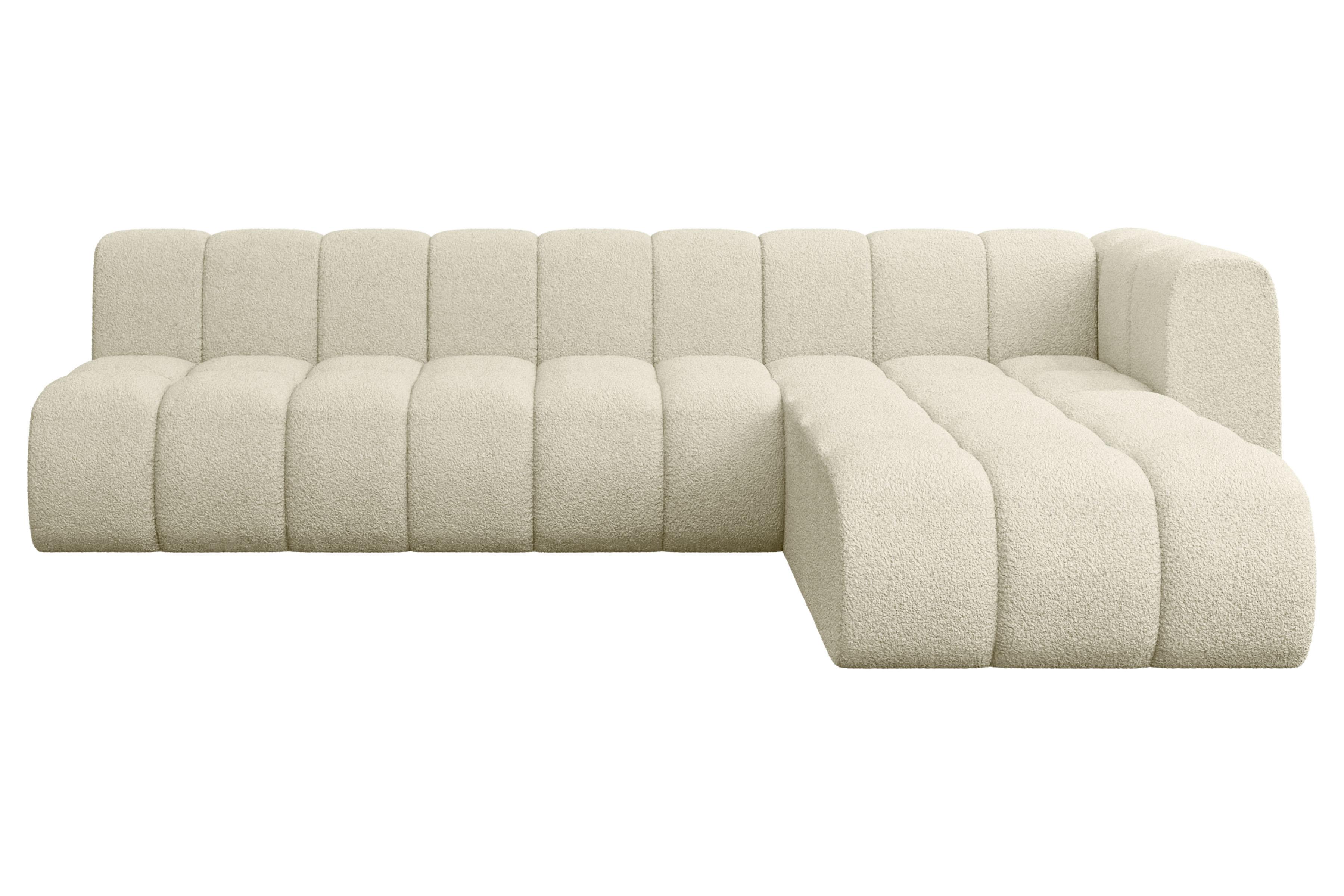 ECKSOFA modulares Sofa Darnel-L2 - 296x177x70 cm Beige - Beige, Holzwerkstoff/Textil (296/177cm) - ALTDECOR