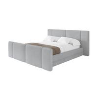 POLSTERBETT mit Bettkasten, Fußteil und Lattenrost, Bett mit Matratze H3/H4 - TEVO-Z 140x200 Grau - Anthrazit, Holzwerkstoff/Textil (140/200cm) - ALTDECOR
