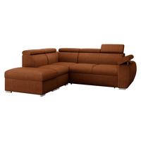 ECKSOFA Boston 2RR1P, Seite: Links PUFAP+R+1P(65)+2R - Silberfarben/Bronzefarben, Holz/Textil (260/230cm) - MIRJAN24