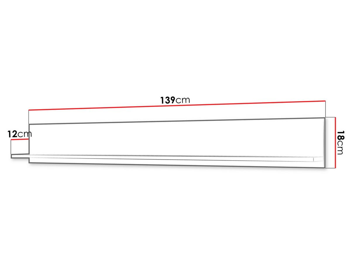 WANDREGAL Vera L-138 - Weiß, Holzwerkstoff (139/18/12cm) - MIRJAN24