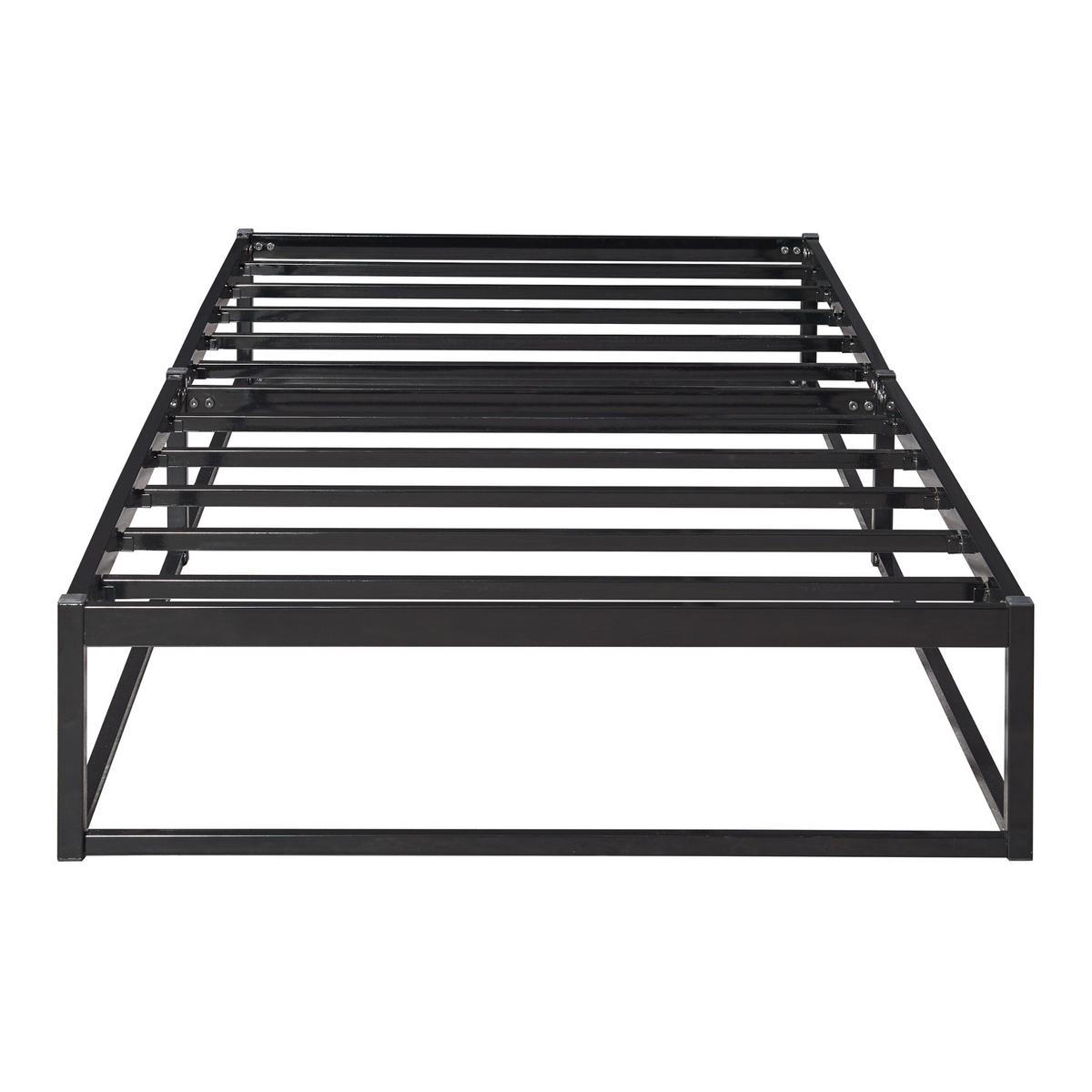 METALLBETT Trerunta - Schwarz, Metall (90/200cm) - [en.casa]