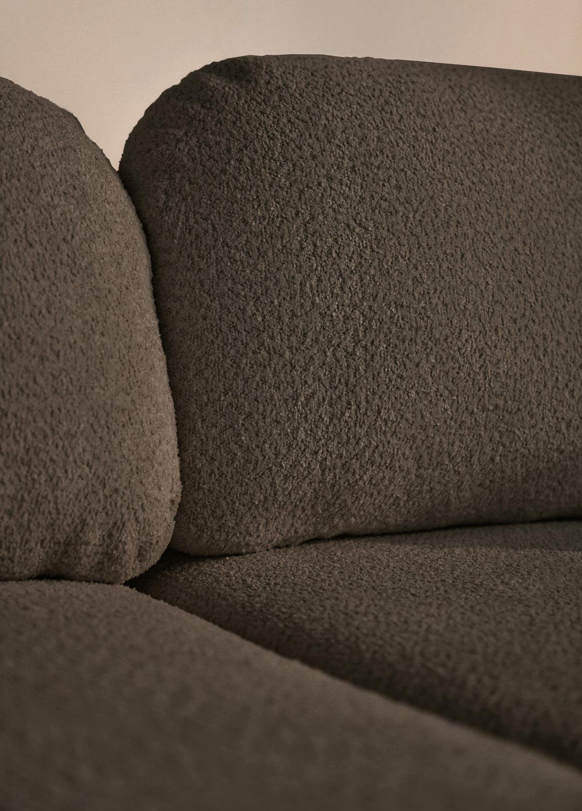 ECKSOFA Tvoya Braun Bouclé - Schwarz/Braun, Kunststoff/Textil (267/175cm) - Selsey