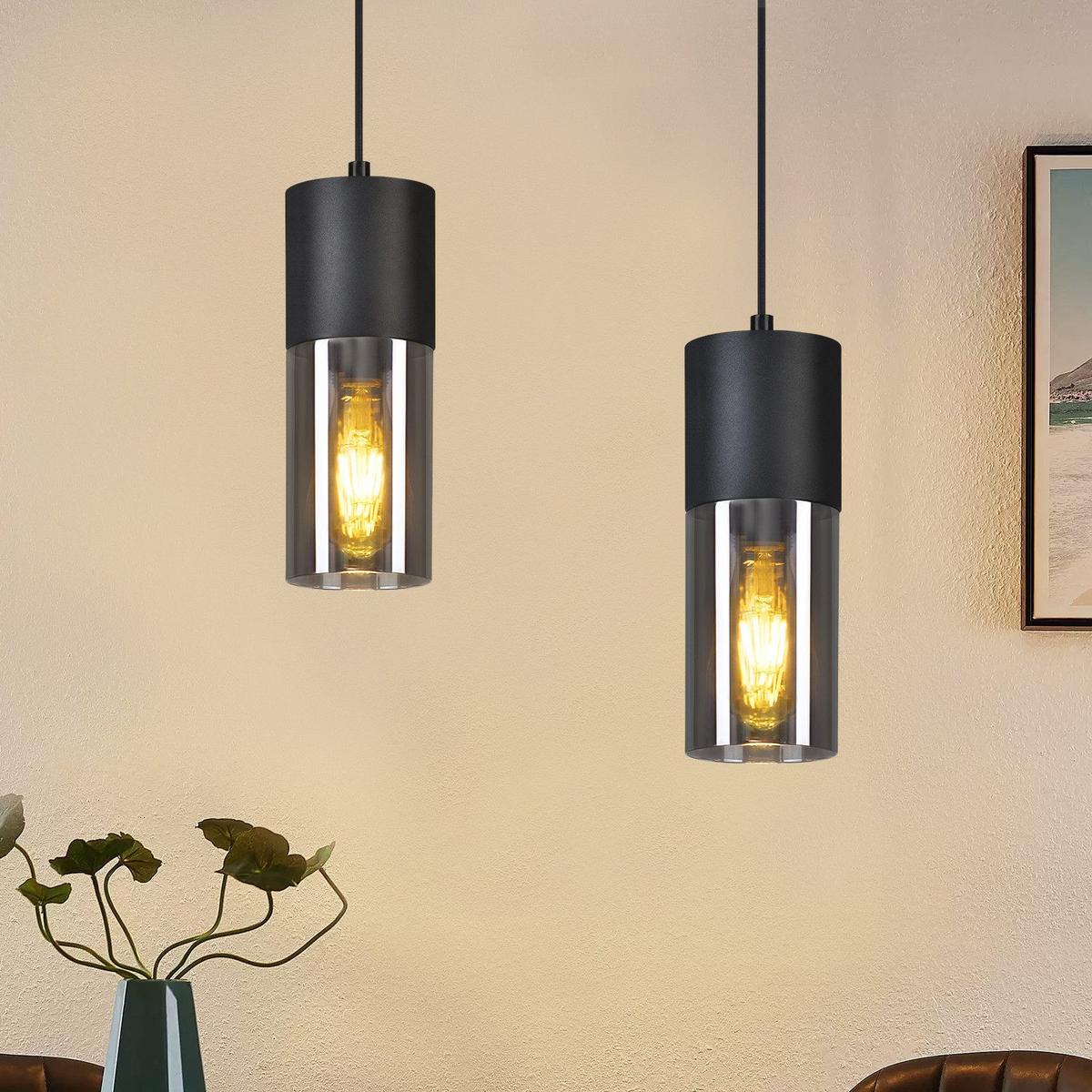 PENDELLEUCHTE Elmar 1-flammig 10/10/150 cm - Schwarz, Metall (10/10/150cm) - Nettlife