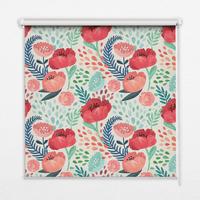 INNENROLLO - Fensterrollo - Rollo - 120x140 cm - Mohn - Rot, Kunststoff (120/140/0.5cm) - TULUP