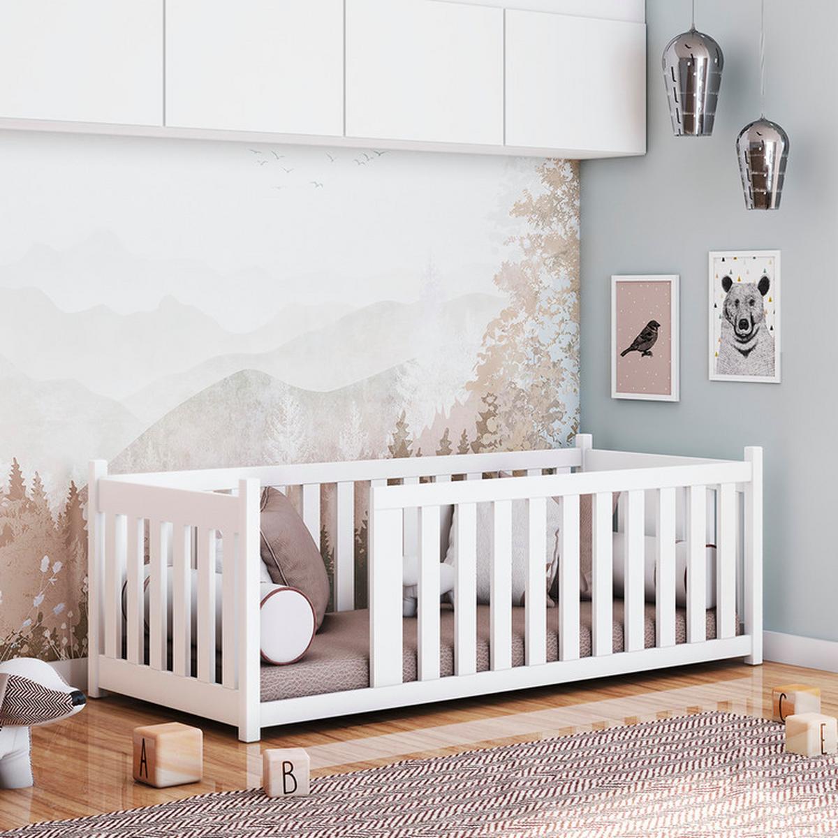BETT 90/200 Lilou Weiß - Weiß, Holz (90/200cm) - Petits-meubles
