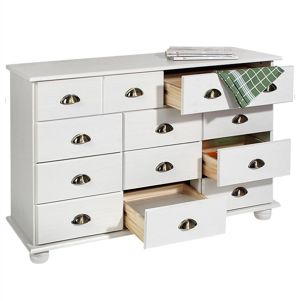 APOTHEKERKOMMODE COLMAR weiß - Weiß, Holz (117/73/35cm) - IDIMEX