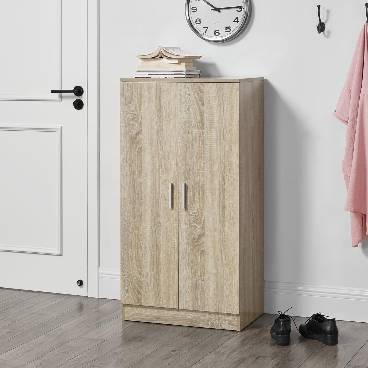 SCHUHSCHRANK Notribontaa - Sonoma Eiche, Holzwerkstoff (55/108/35cm) - [en.casa]