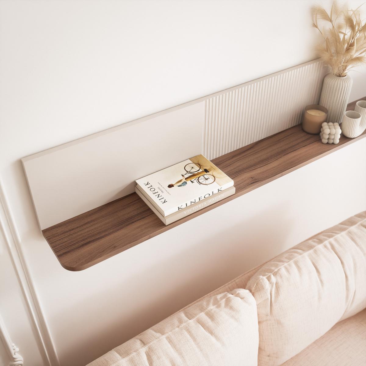 HÄNGEREGAL NAVANI 150 cm – Kaschmir / Nussbaum - Kaschmir/Nussbaumfarben, Holzwerkstoff (150/42/22cm) - Idohome