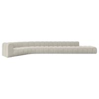 ECKSOFA modulares Sofa Tilmo-L3 - 581x194x70 cm Creme - Hellgrau/Creme, Holzwerkstoff/Textil (581/194cm) - ALTDECOR