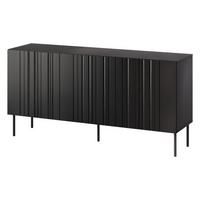 SIDEBOARD Isla 150 3D - Schwarz, Holzwerkstoff/Metall (151/75/40cm) - MIRJAN24