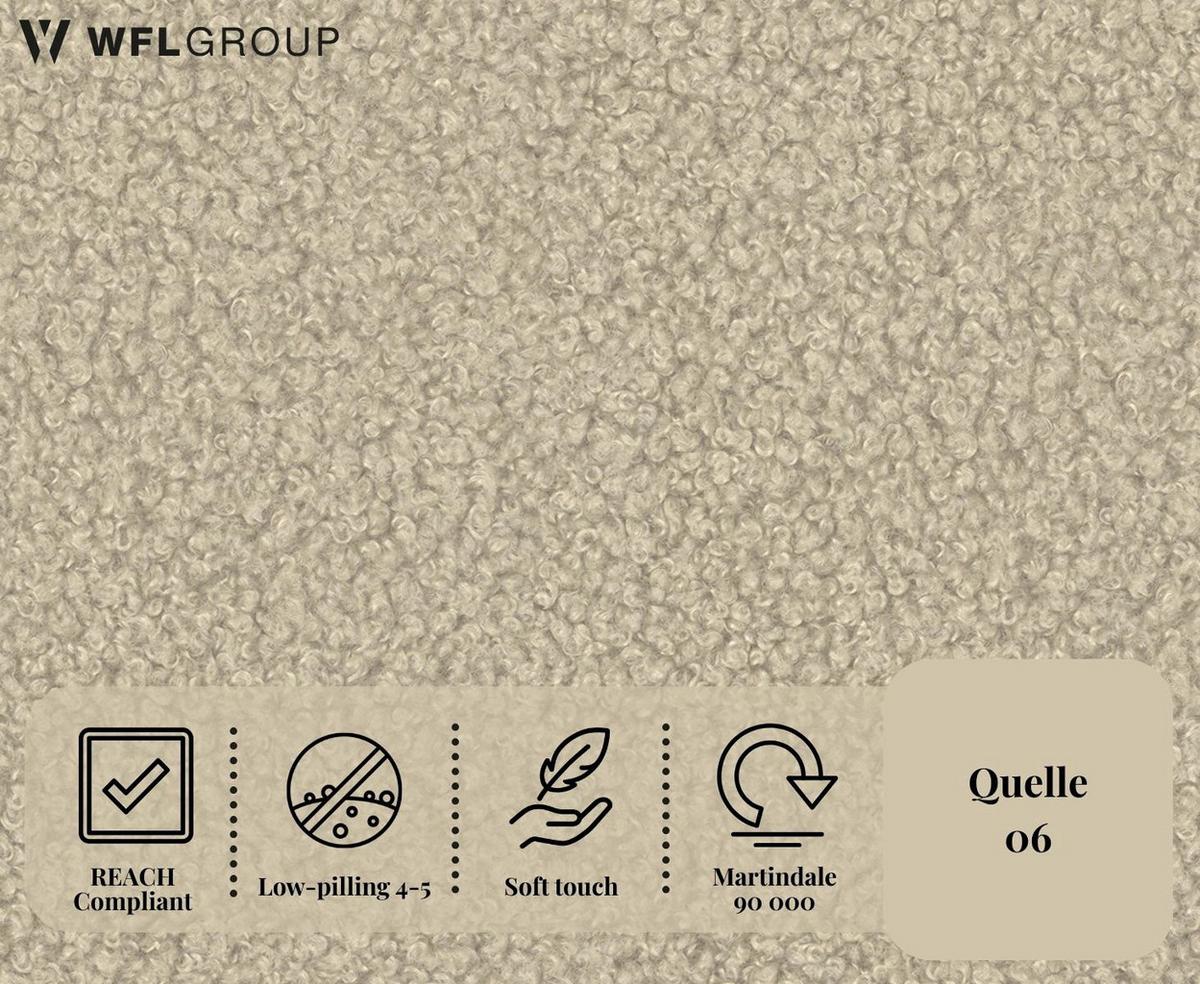 POLSTERBETT Puro mit Bettkasten, Beige Boucle 120 x 200 cm – mit Metall-Lattenrost - Beige/Birkefarben, Holzwerkstoff/Kunststoff (120/200cm) - WFL GROUP