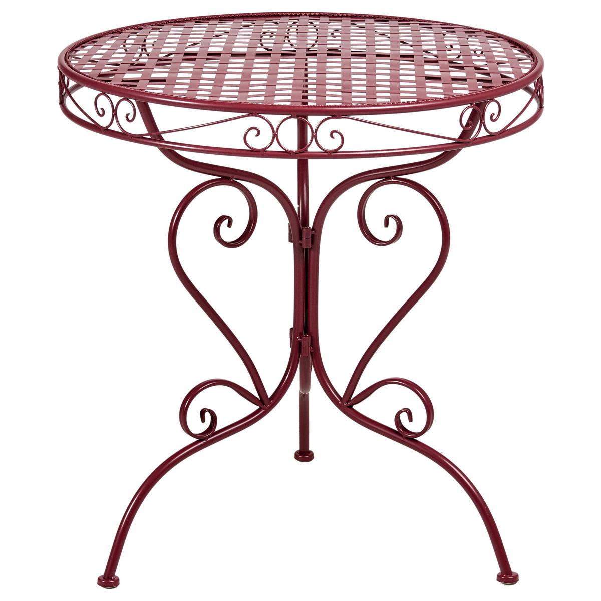 BISTRO-SET Rot Albinia - Dunkelrot, Metall - Beliani