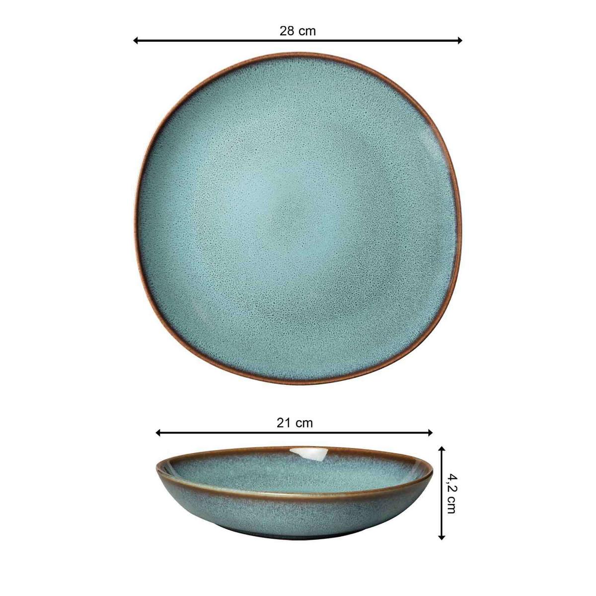 TAFEL-SET Lave Glacé 4-tlg. - Türkis, Keramik (2/2/2cm) - like.Villeroy & Boch