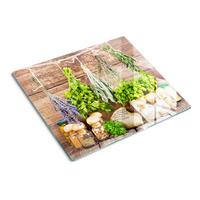 GLASPLATTE 60x52 cm Kräuterschnur - Grün, Glas (60/0.4/52cm) - TULUP