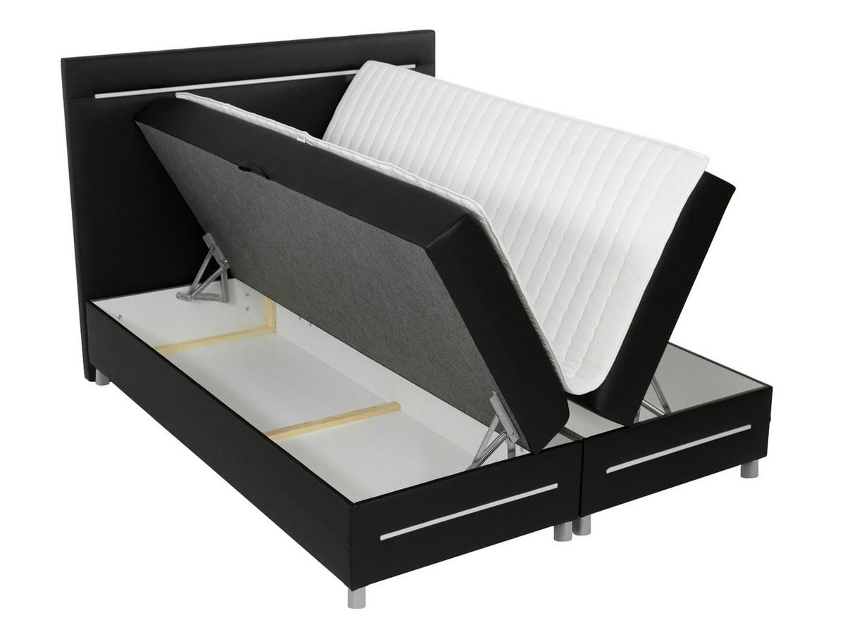 BOXBETT Enter LED - H3 - Dunkelblau, Holz (180/200cm) - MIRJAN24