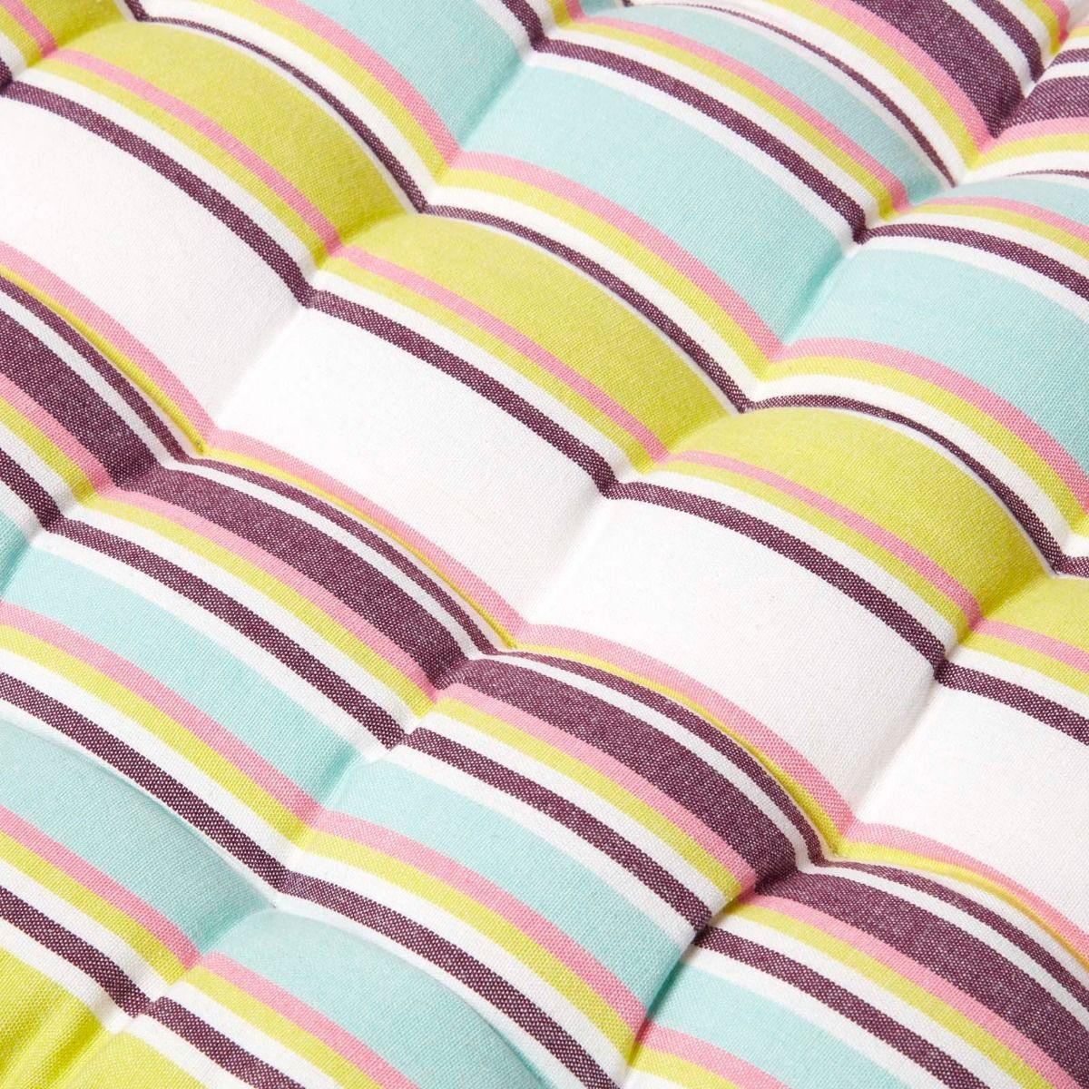 BANKAUFLAGE Osaka, 3-Sitzer bunt gestreift - Grün, Textil (143/48/5cm) - Homescapes