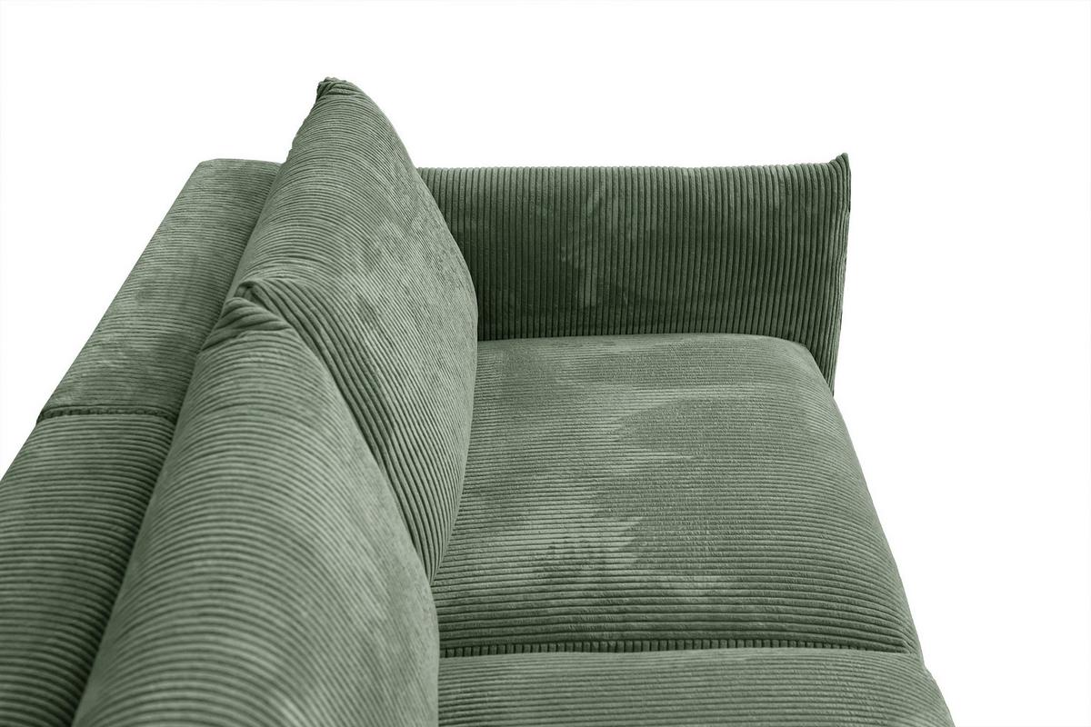 SOFA TAUER 3-Sitzer, mintgrün - Schwarz/Mintgrün, Holzwerkstoff/Kunststoff (112/84/206cm) - Wozimo