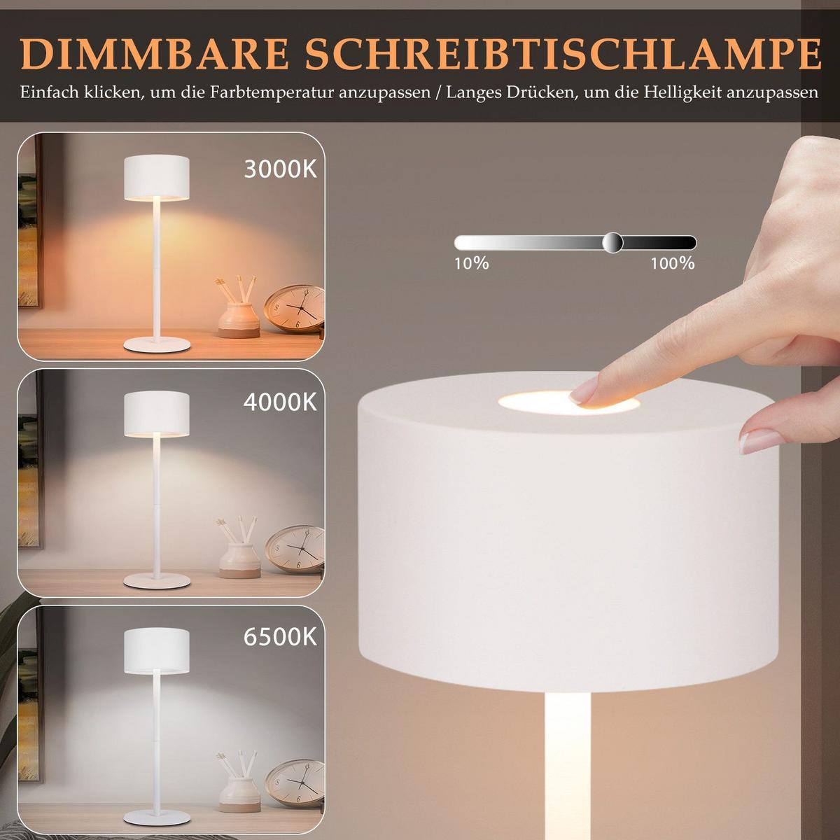 LED-TISCHLEUCHTE Aaron 9/9/25cm - Weiß, Metall (9/9/25cm) - Nettlife