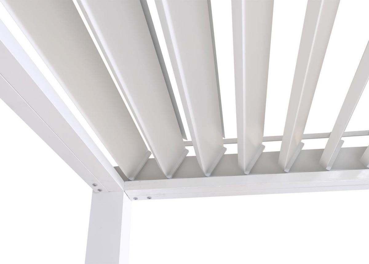 PERGOLA Weiß - Weiß, Metall (302/235/302cm) - MCW