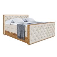 BOXSPRINGBETT mit Matratze H3|H4 und Lattenrost - LOLLI3-Z KING-200x200 - Beige Casablanca - Beige, Holzwerkstoff (200/200cm) - ALTDECOR