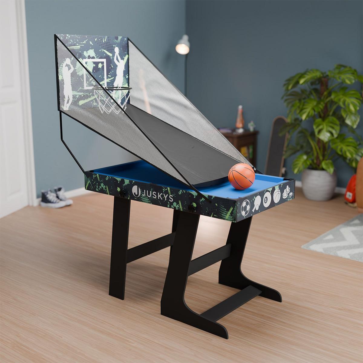 SPIELTISCH Ballzauber 5-in-1 inkl Zubehör - Multicolor, Holz (61/82/122cm) - Juskys