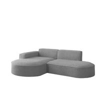 ECKSOFA Palma Xs Ottomane Ascot Bukla - Taupe, Holzwerkstoff/Textil (236/165cm) - Fun Möbel