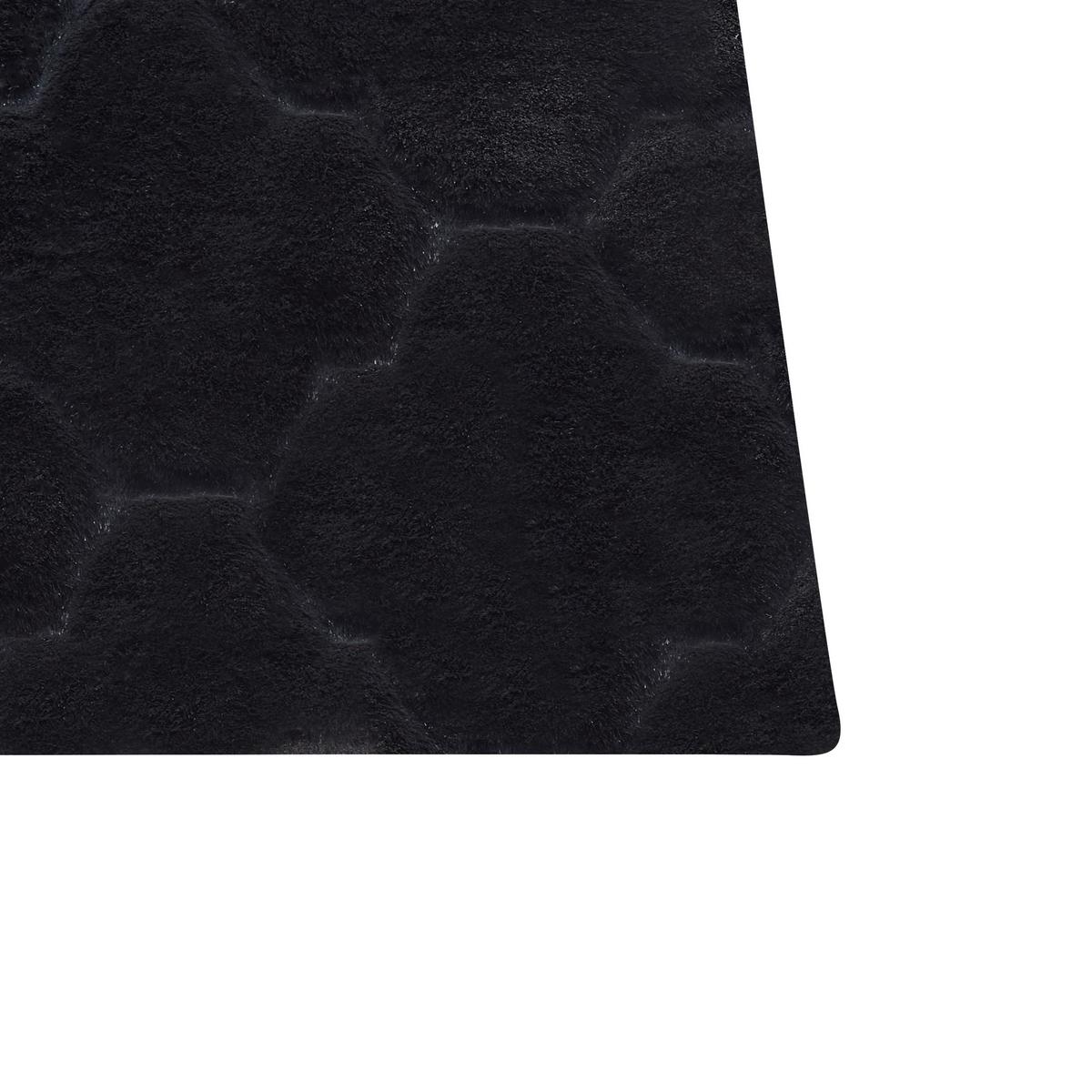 SHAGGY-KUNSTFELLTEPPICH Gharo 230/160 cm - Schwarz, Kunststoff (160/230cm) - Beliani