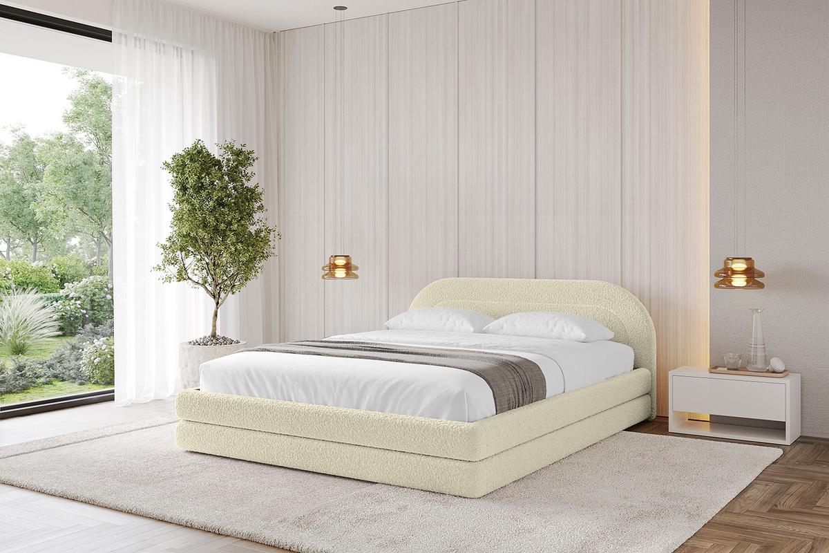 POLSTERBETT mit Bettkasten und Lattenrost, Bett mit Matratze H3/H4 - LERIS-v1 180x200 Beige - Taupe, Holzwerkstoff/Textil (180/200cm) - ALTDECOR