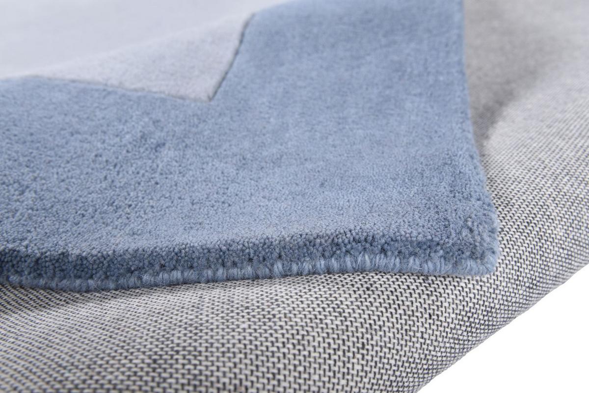 HANDTUFTTEPPICH Royal Ganges 160x230 cm - Hellblau, Textil (160/230cm) - THEKO